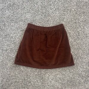American Eagle Brown Velevet Corduroy Skirt